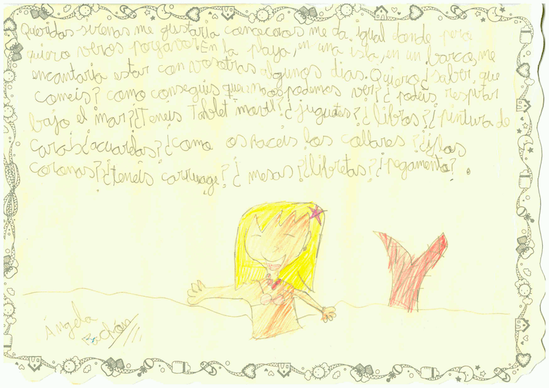 Carta de niña a sirena